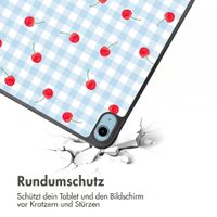 imoshion Design Trifold Klaphülle Apple iPad 11 (2025) 11 Zoll A16 / iPad 10 (2022) 10.9 Zoll - Cherry Check
