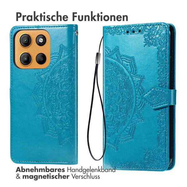 imoshion Mandala Klapphülle Motorola Moto G15 / G15 Power - Türkis