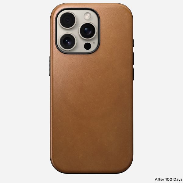 Nomad Modern Leather Case für das iPhone 16 Pro - English Tan