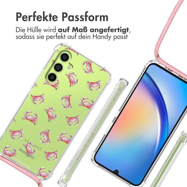 imoshion Design Hülle mit Band Samsung Galaxy A34 (5G) - Crab Watercolor