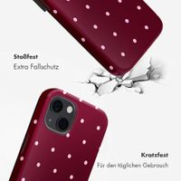 Selencia Vivid Back Cover Apple iPhone 13 / 13 Pro - Happy Dots Burgundy