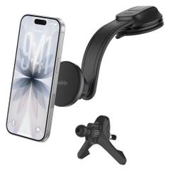 Belkin Magnetische Qi2 Telefonhalterung - Autoladegerät mit Adapter 27W - Armaturenbrett / Lüftungsgitter