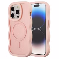 Selencia Wavy Backcover mit MagSafe Apple iPhone 14 Pro - Soft Pink