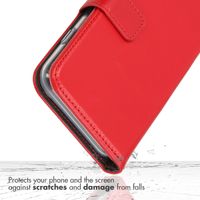 Selencia Echtleder Klapphülle Apple iPhone 13 Mini - Rot