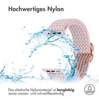 imoshion Elastische Nylonarmband für das Apple Watch Series 1 bis 9 / SE (38/40/41 mm) | Series 10 (42 mm) - Rosa