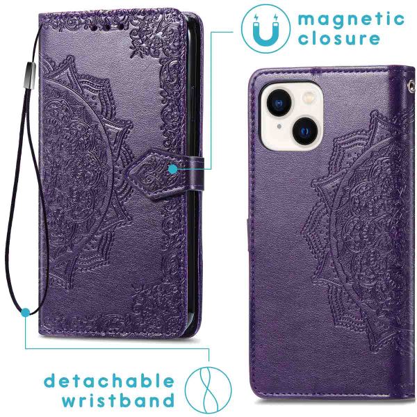 imoshion Mandala Klapphülle für das Apple iPhone 14 - Violett