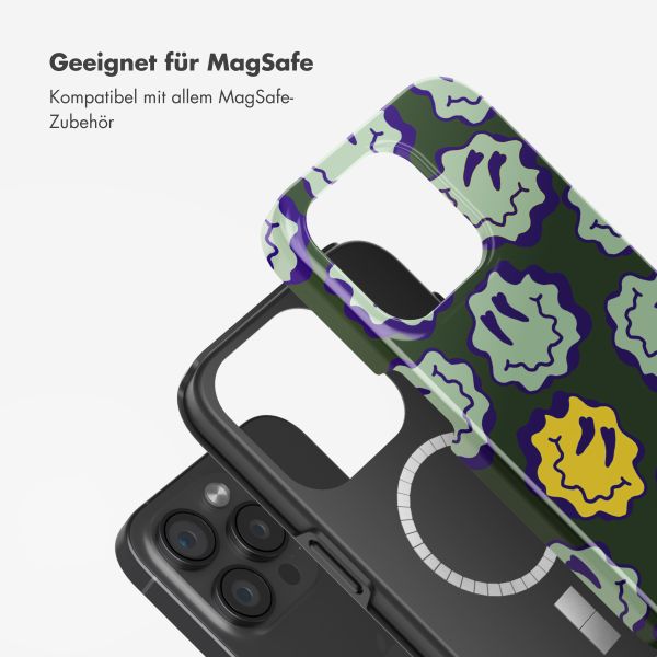 Selencia Vivid Rückabdeckung mit MagSafe Apple iPhone 15 Pro - Wavy Smiley Green