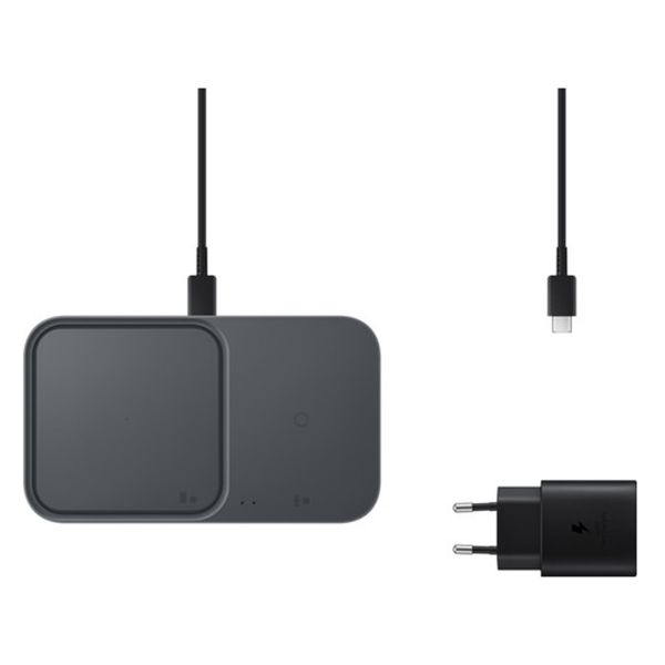 Samsung ﻿Wireless Charger Duo - Ladestation - Mit Adapter und Ladekabel - 15 Watt - Schwarz