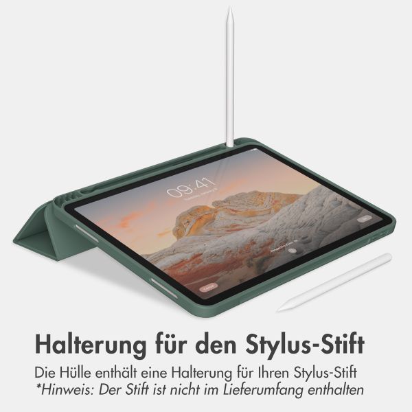 Accezz Smarte Klapphülle aus Silikon Apple iPad Air 13 Zoll (2025) M3 / (2024) M2 - Dunkelgrün