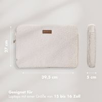 Selencia Teddy Laptop Hülle 15-16 Zoll - Laptop Sleeve - Latte
