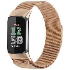 imoshion Magnetisches Milanaise Armband für das  Fitbit Charge 5 - Größe M - Rosé gold