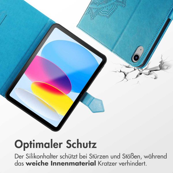 imoshion Mandala Klapphülle Apple iPad 11 (2025) 11 Zoll A16 / iPad 10 (2022) 10.9 Zoll - Türkis