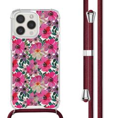 imoshion Design Hülle mit Band Apple iPhone 15 Pro Max - Flower Water