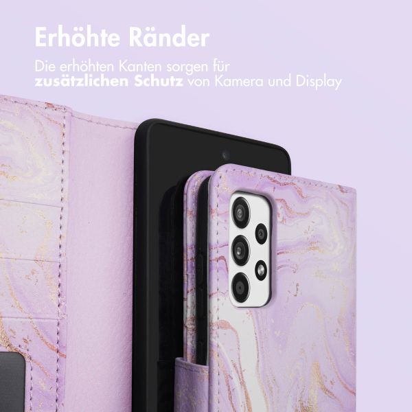 imoshion Design Klapphülle Samsung Galaxy A52(s) (5G/4G) - Purple Marble