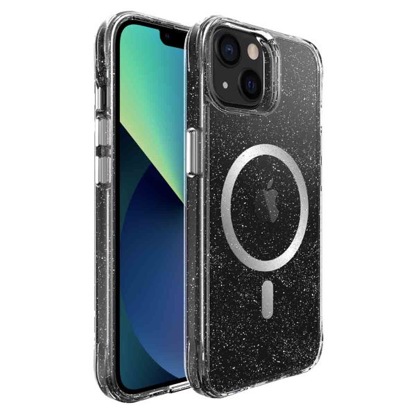 imoshion Klare Glitter Backcover mit MagSafe Apple iPhone 13 - Silber