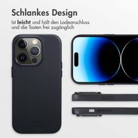 Accezz MagSafe Leather Backcover für das Apple iPhone 14 Pro - Onyx Black