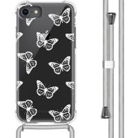 imoshion Design Hülle mit Band für das iPhone SE (2022 / 2020) / 8 / 7 - Butterfly