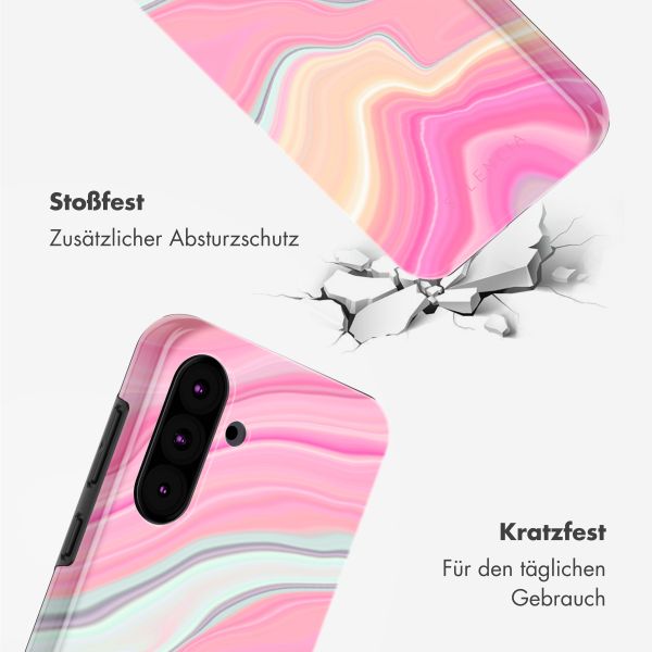 Selencia Vivid Tough Back Cover für das Samsung Galaxy A36 / A56 - Pastel Lipstick Marble