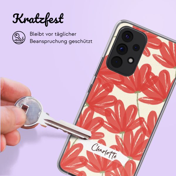 Personalisierte Hülle mit Blumen Samsung Galaxy A54 (5G) - Transparent