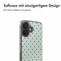 imoshion Design Hülle Apple iPhone 16 - Polka Dot Mintgroen