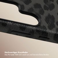 Selencia Sabi Backcover Leopardenmuster mit MagSafe Samsung Galaxy S25 Ultra - Midnight Black