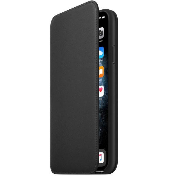 Apple Leather Folio Klapphülle Schwarz für das Apple iPhone 11 Pro Max