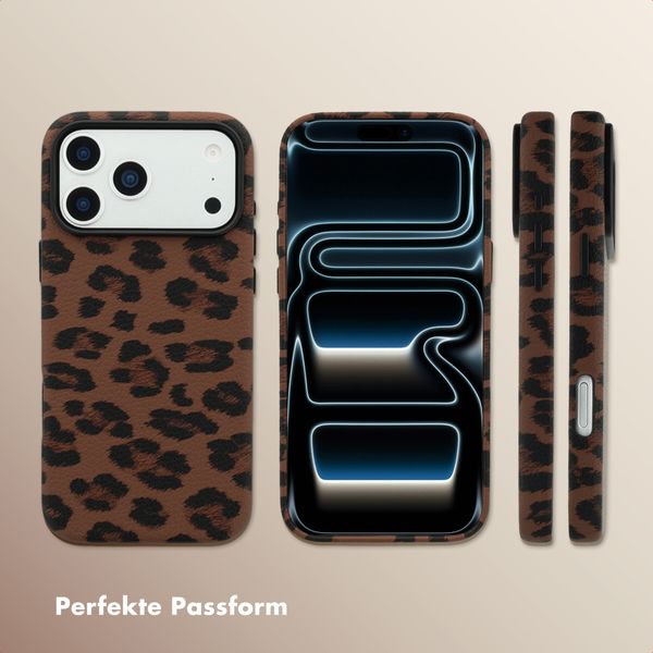 Selencia Sabi Backcover Leopardenmuster mit MagSafe Apple iPhone 17 Pro Max - Mocha Brown