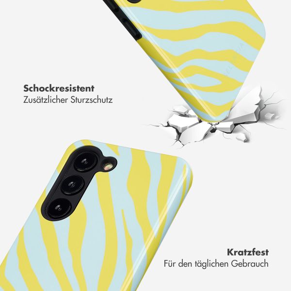 Selencia Vivid Backcover Samsung Galaxy S23 - Zebra Winter Sky Titanium Yellow