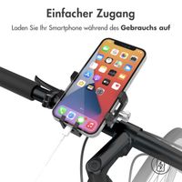 Accezz Handyhalterung für das Fahrrad für das iPhone 14 - Verstellbar - Universell - Aluminium - Schwarz