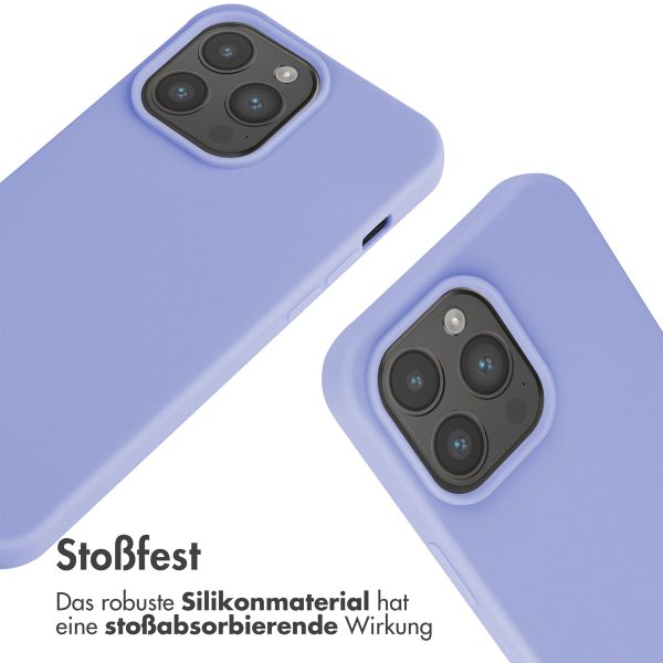 imoshion Silikonhülle mit Band für das iPhone 15 Pro Max - Violett