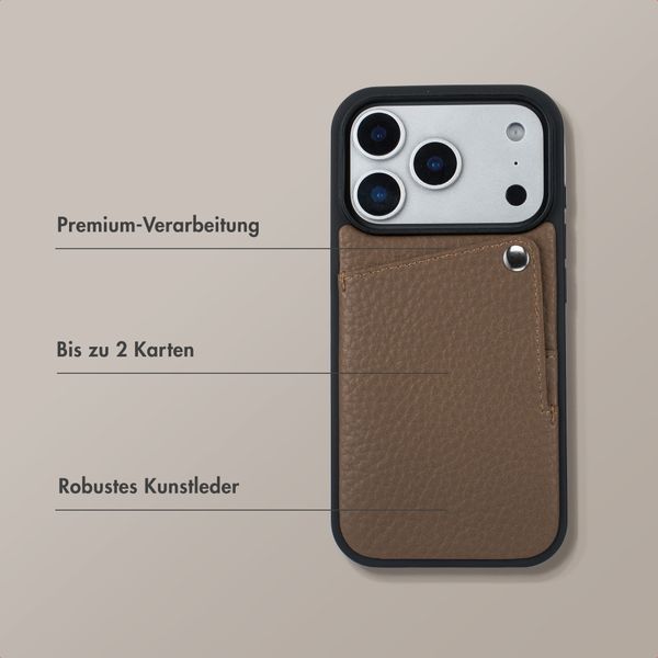 Selencia Riva Back Cover mit Kartenfach Apple iPhone 17 Pro Max - Mocha Brown