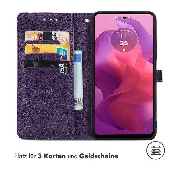 imoshion Mandala Klapphülle für das Motorola Moto G04 / G24 - Violett