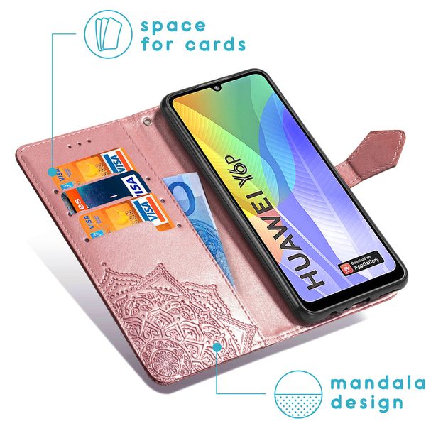 imoshion Mandala Klapphülle Huawei Y6p - Roségold