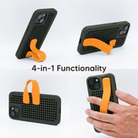 Callbuddy Hülle mit Strap Apple iPhone 17e / 16e / 15 / 14 / 13 - Camo Orange