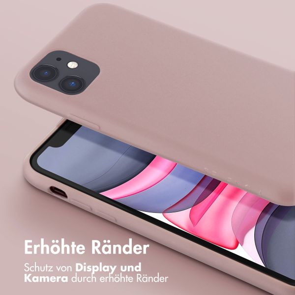 Selencia Silikonhülle mit abnehmbarem Band für das iPhone 11 - Sand Pink