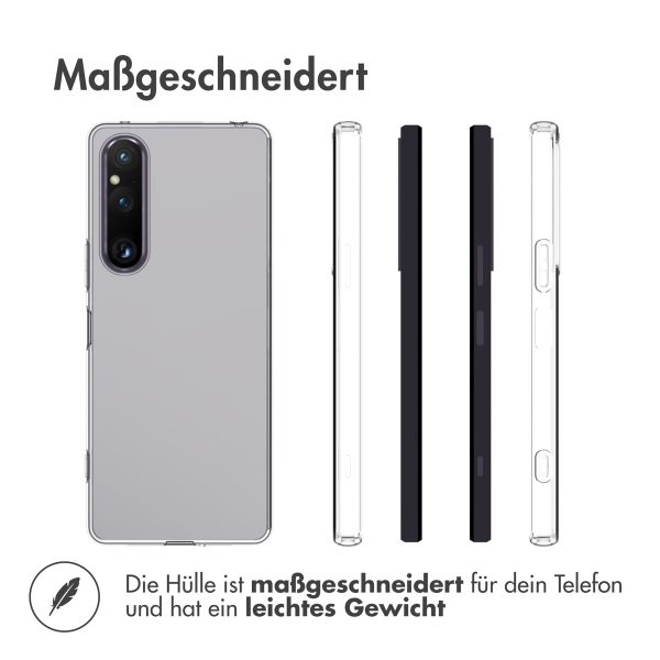 Accezz TPU Clear Cover für das Sony Xperia 1V - Transparent