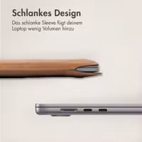Accezz Leather Laptop Hülle Apple MacBook 16 Zoll - Laptop Sleeve - Cognac