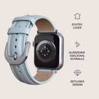 Burga Armband aus echtem Leder für Apple Watch | 38/40/41/42 mm - Dream / Silver