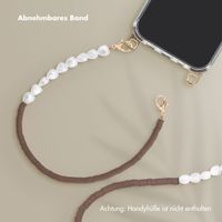 Selencia Handyketten Set mit Perlen und Elastikbändern - Mocha Brown