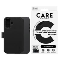 CARE by PanzerGlass Tango 2-in-1 Wallet Case MagSafe für das iPhone 16 - Schwarz