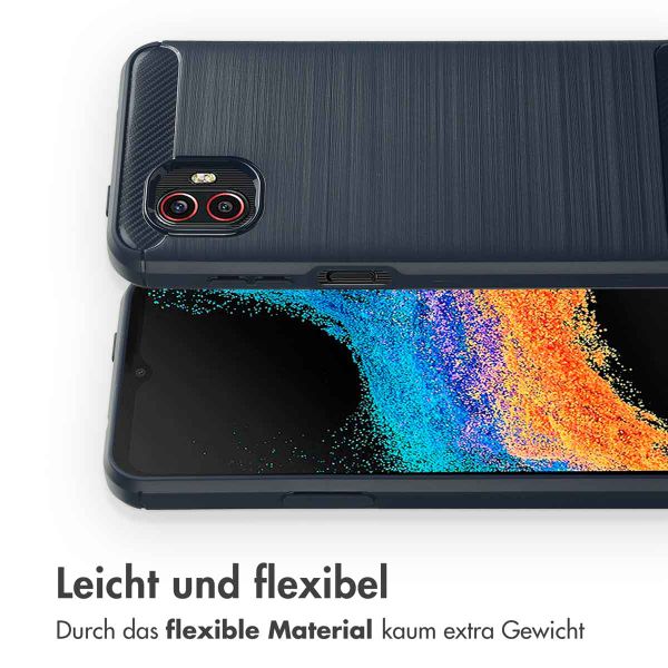 imoshion Brushed Back Cover für das Samsung Galaxy Xcover 6 Pro - Dunkelblau