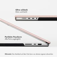 Selencia Cover mit gewebter Oberfläche Apple MacBook Pro 14 Zoll (2021 / 2023 M3 chip / 2024 M4 chip / 2025 M5 chip) - Rosa