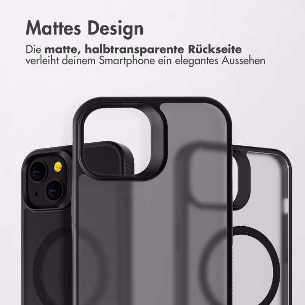Accezz Rugged Frosted Back Cover mit MagSafe Apple iPhone 15 - Schwarz