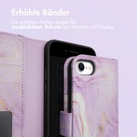 imoshion Design Klapphülle iPhone SE (2022 / 2020) / 8 / 7 / 6(s) - Purple Marble