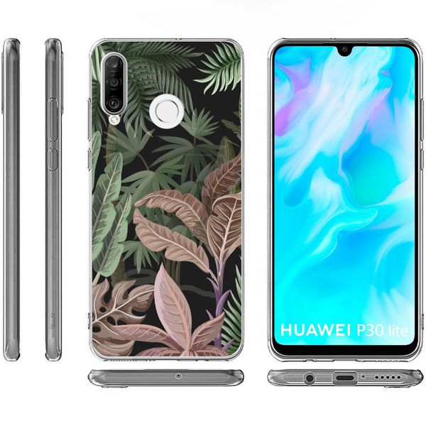 imoshion Design Hülle Huawei P30 Lite - Dschungel - Grün / Rosa