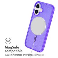 imoshion Sparkle Back Cover mit MagSafe Apple iPhone 16 - Glitzer Violett