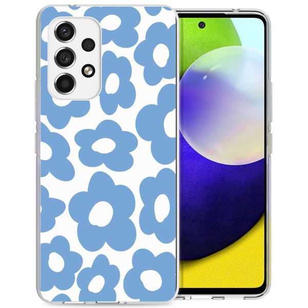 imoshion Design Hülle Samsung Galaxy A53 - Retro Blue Flowers