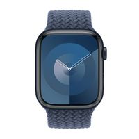 Apple Geflochtenes Solo Loop für  Apple Watch Series 1 - 9 / SE (38/40/41 mm) | Series 10 / 11 (42 mm) - Größe 7 - Storm Blue