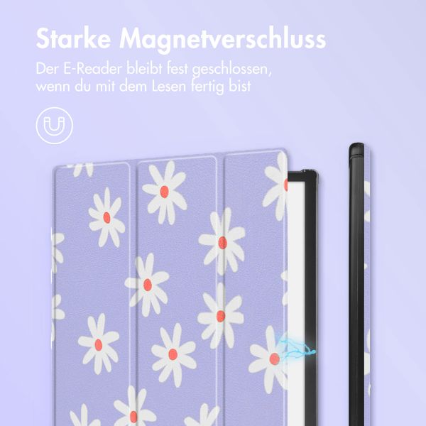 imoshion Design Trifold Hard Case Sleepcover für das Pocketbook InkPad X Pro - Flowers Distance