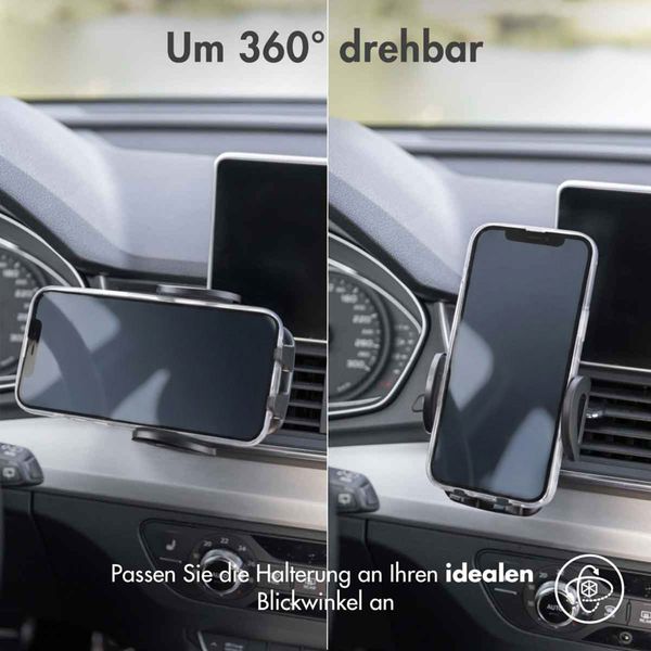 imoshion Handyhalterung für das Auto – Verstellbar – Universell – Carbon – Lüftungsgitter – Schwarz -